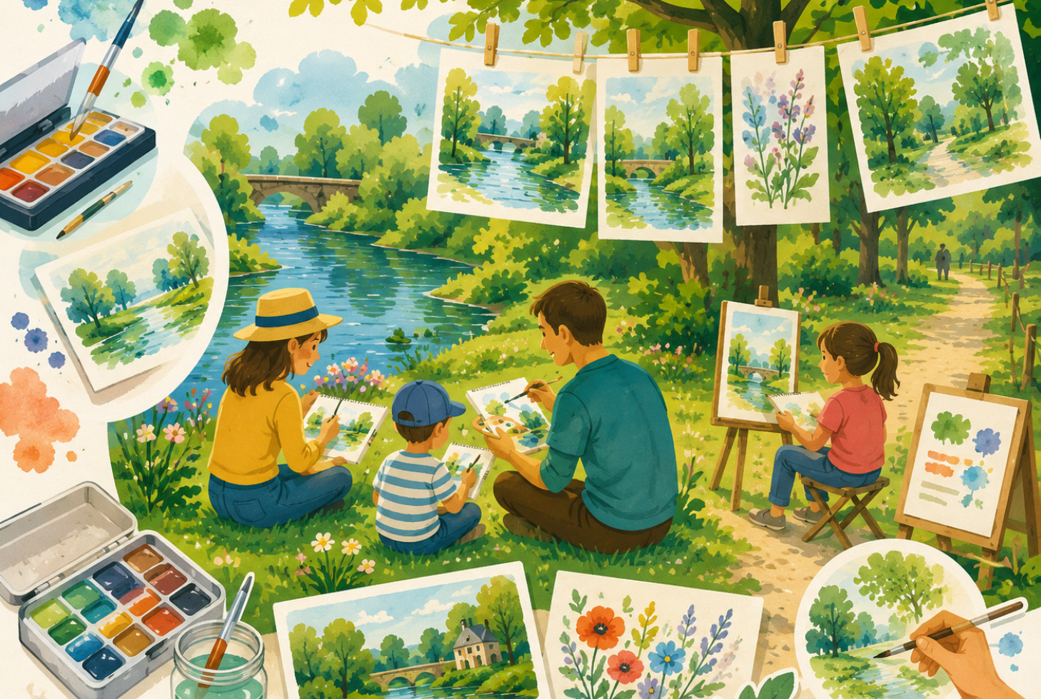 Aquarelle au Jardin